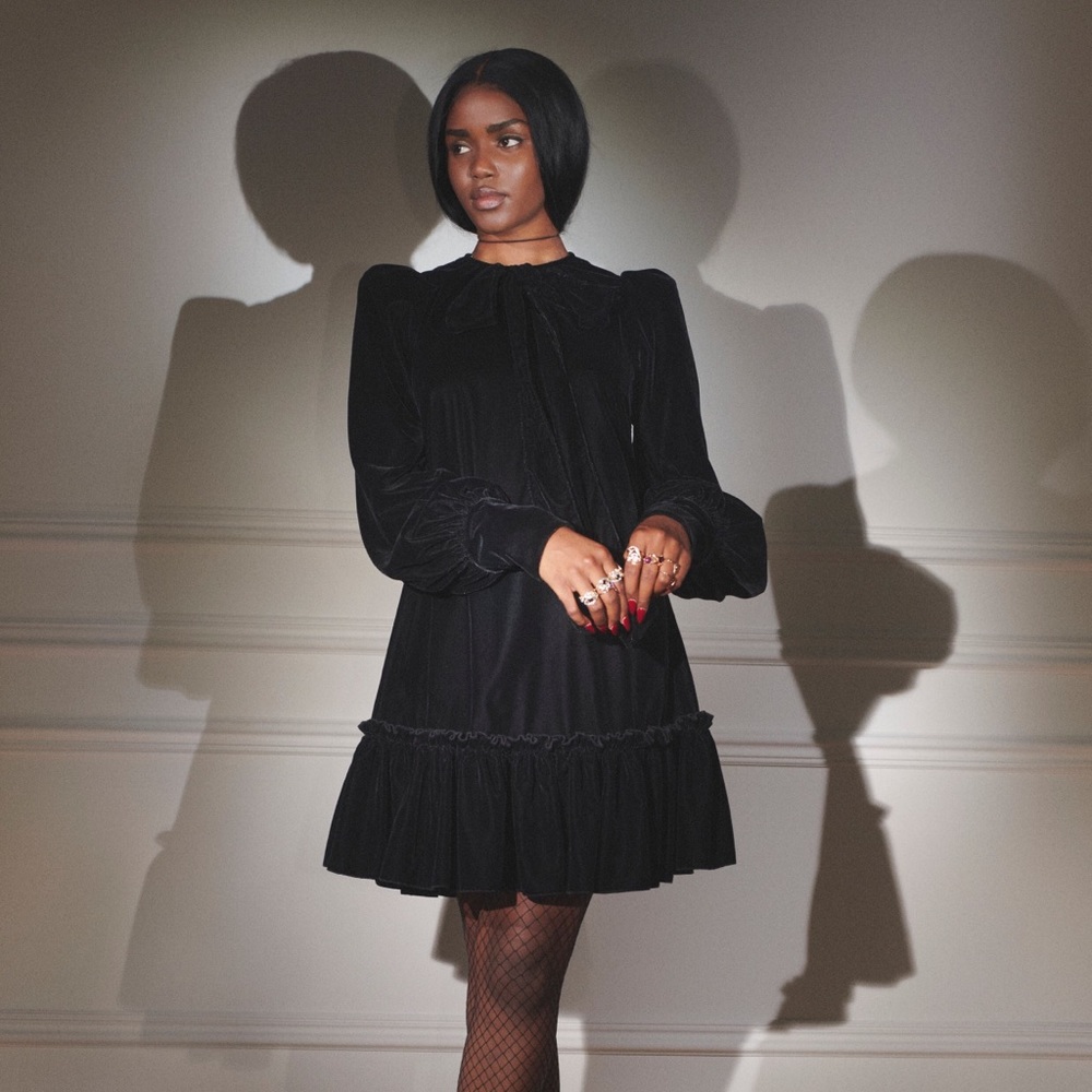H&M x The Vampire’s Wife Bow - Detail Velvet Dress